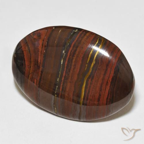 41.58 ct Multicolor Tiger's Eye Matrix Stone, Natural Tiger's Eye Matrix in Oval Cabochon Shape for Sale