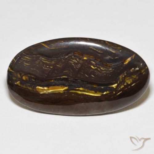 27.69ct Natural Multicolor Tiger's Eye Matrix, Oval, Opaque
