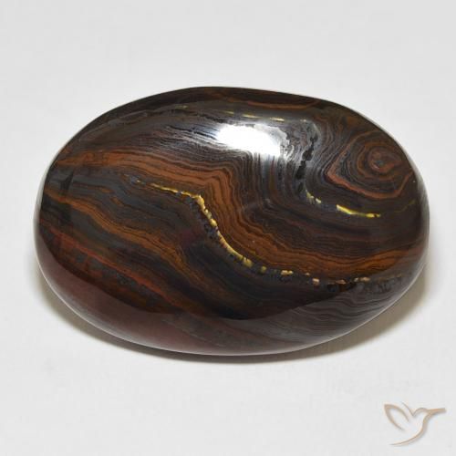 44.70ct Natural Multicolor Tiger's Eye Matrix, Oval, Opaque