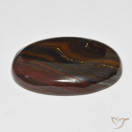 Tiger's Eye Matrix Gemstone in 30 x 22 mm (calibrated) Size for Sale, Tiger's Eye Matrix Stone in Multicolor Color