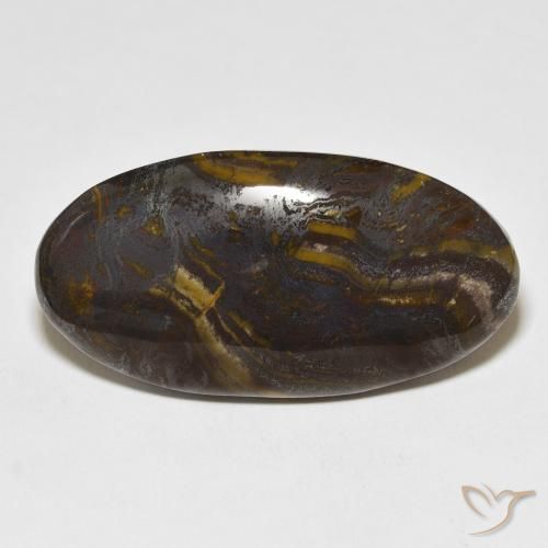 45.45 ct Oval Tiger's Eye Matrix, 35.9 x 18.5 mm From Mexico, Photo A