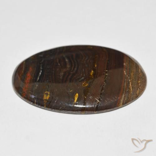Tiger's Eye Matrix Gemstone in 36 x 26 mm Size for Sale, Tiger's Eye Matrix Stone in Multicolor Color