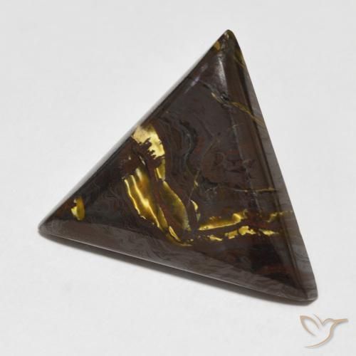 21.22 ct Multicolor Tiger's Eye Matrix Stone, Natural Tiger's Eye Matrix in Trillion Cabochon Shape for Sale
