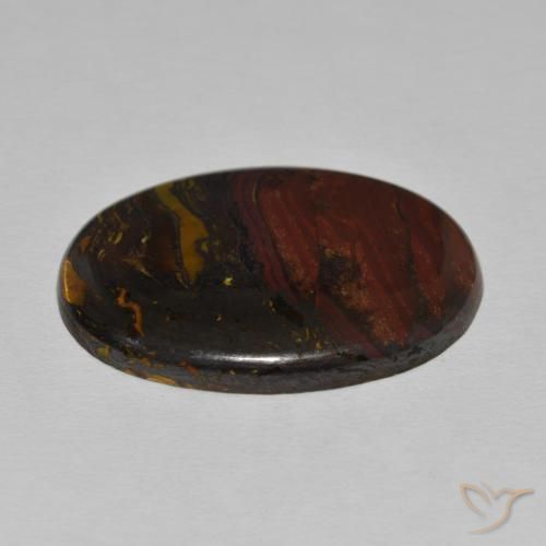 Tiger's Eye Matrix Gemstone in 30 x 22 mm (calibrated) Size for Sale, Tiger's Eye Matrix Stone in Multicolor Color