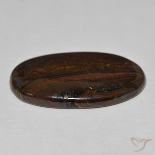 Tiger's Eye Matrix Gemstone in 34.2 x 19.1 mm Size for Sale, Tiger's Eye Matrix Stone in Multicolor Color