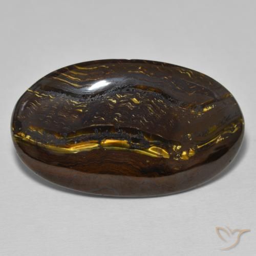 Matrice ovale in occhio di tigre da 37,26 ct, 34 x 20 mm dal Messico, Photo A