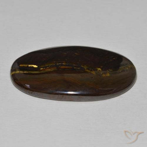 Tiger's Eye Matrix Gemstone in 34 x 20 mm Size for Sale, Tiger's Eye Matrix Stone in Multicolor Color