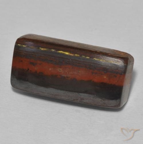 15.91 ct Multicolor Tiger's Eye Matrix Stone, Natural Tiger's Eye Matrix in Baguette Cabochon Shape for Sale
