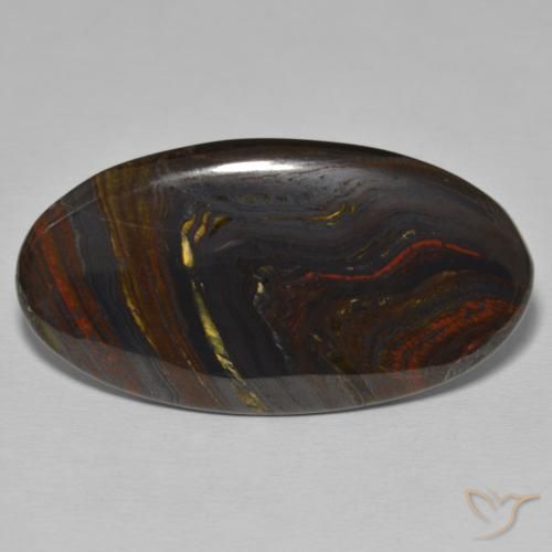 Matrice ovale in occhio di tigre da 42,75 ct, 39,2 x 21,2 mm dal Messico, Photo A