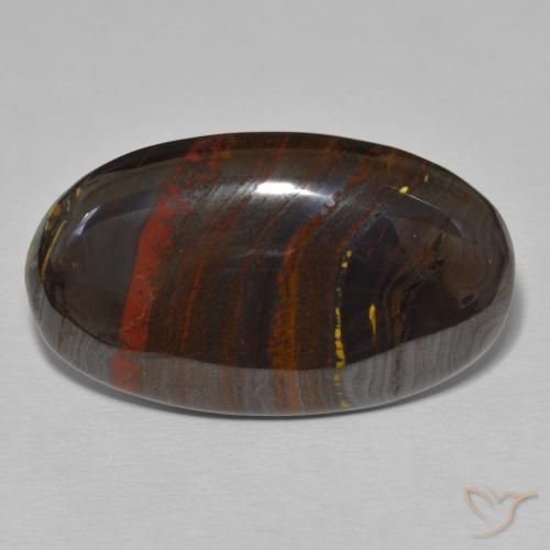 Matrice ovale in occhio di tigre da 31,26 ct, 30,4 x 17,8 mm dal Messico, Photo A