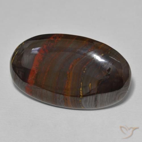 31.26 ct Multicolor Tiger's Eye Matrix Stone, Natural Tiger's Eye Matrix in Oval Cabochon Shape for Sale
