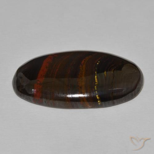 Tiger's Eye Matrix Gemstone in 30.4 x 17.8 mm Size for Sale, Tiger's Eye Matrix Stone in Multicolor Color
