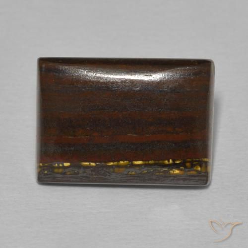 Matrice occhio di tigre baguette da 6,07 ct, 14,2 x 10,4 mm dal Messico, Photo A