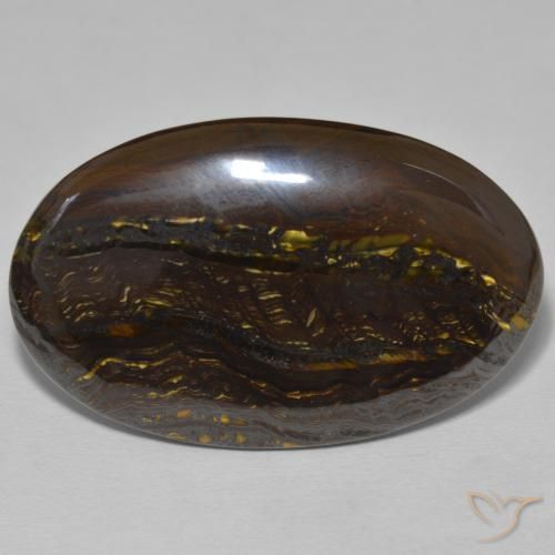 Matrice ovale in occhio di tigre da 44,07 ct, 37 x 23,2 mm dal Messico, Photo A