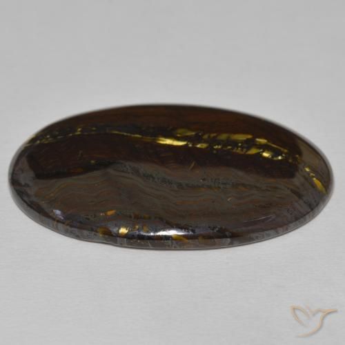 Tiger's Eye Matrix Gemstone in 37 x 23.2 mm Size for Sale, Tiger's Eye Matrix Stone in Multicolor Color