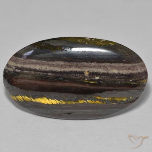 Matrice ovale in occhio di tigre da 47,77 ct, 37,6 x 22,1 mm dal Messico, Photo A