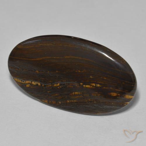 23.38 ct Multicolor Tiger's Eye Matrix Stone, Natural Tiger's Eye Matrix in Oval Cabochon Shape for Sale