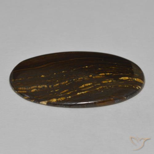 Tiger's Eye Matrix Gemstone in 34.8 x 20.1 mm Size for Sale, Tiger's Eye Matrix Stone in Multicolor Color