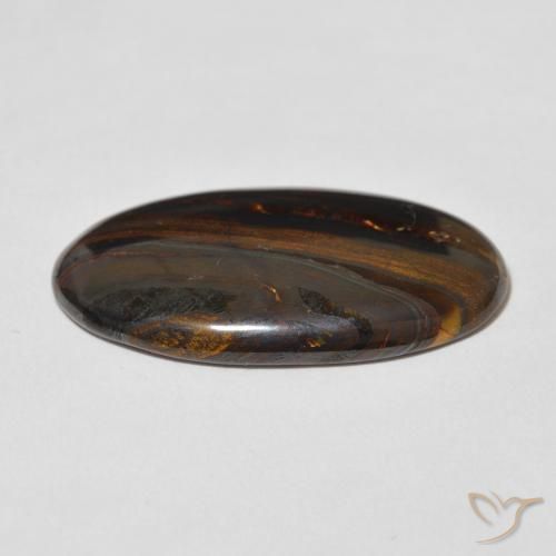 Tiger's Eye Matrix Gemstone in 33.1 x 18 mm Size for Sale, Tiger's Eye Matrix Stone in Multicolor Color