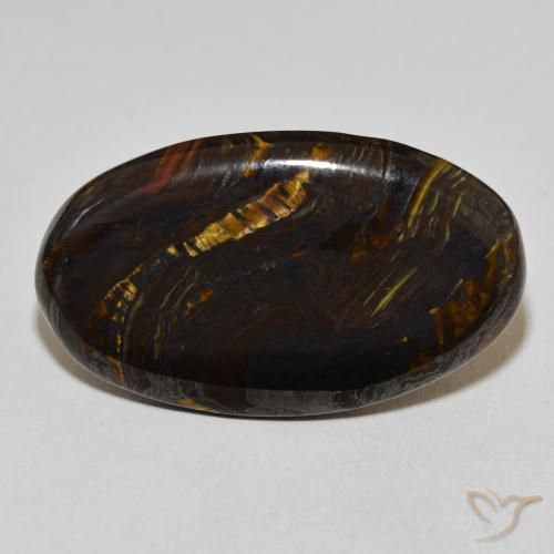 27.18ct Natural Multicolor Tiger's Eye Matrix, Oval, Opaque