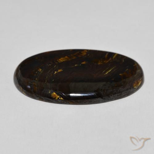 Tiger's Eye Matrix Gemstone in 32.5 x 19.1 mm Size for Sale, Tiger's Eye Matrix Stone in Multicolor Color