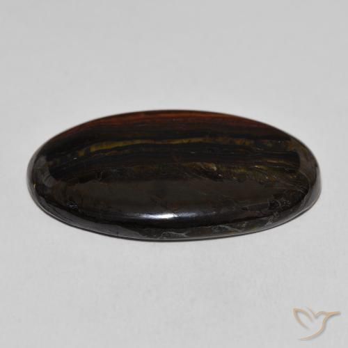 Tiger's Eye Matrix Gemstone in 36.8 x 22.7 mm Size for Sale, Tiger's Eye Matrix Stone in Multicolor Color