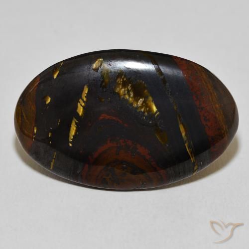 33.61 ct Oval Tiger's Eye Matrix, 32.9 x 20.9 mm From Mexico, Photo A