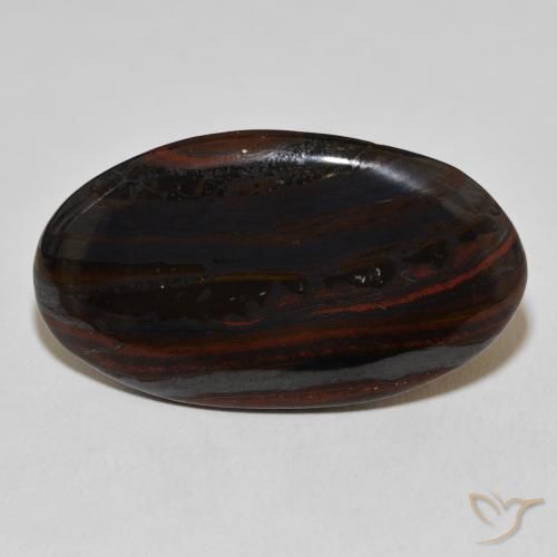 29.81ct Natural Multicolor Tiger's Eye Matrix, Oval, Opaque