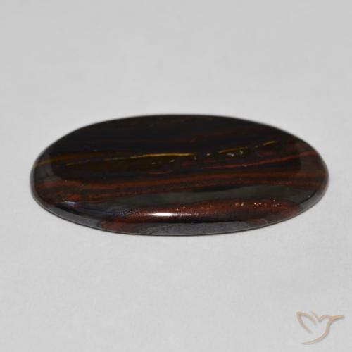 Tiger's Eye Matrix Gemstone in 33.9 x 19.6 mm Size for Sale, Tiger's Eye Matrix Stone in Multicolor Color