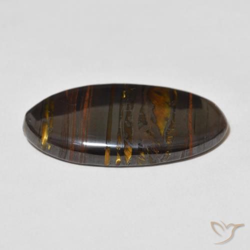 Tiger's Eye Matrix Gemstone in 33.7 x 17.4 mm Size for Sale, Tiger's Eye Matrix Stone in Multicolor Color