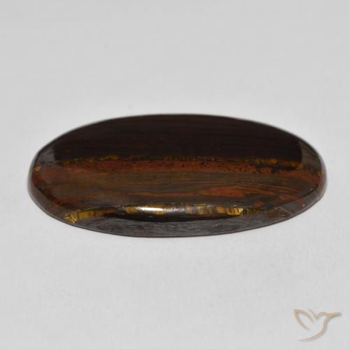 Tiger's Eye Matrix Gemstone in 36 x 19.9 mm Size for Sale, Tiger's Eye Matrix Stone in Multicolor Color