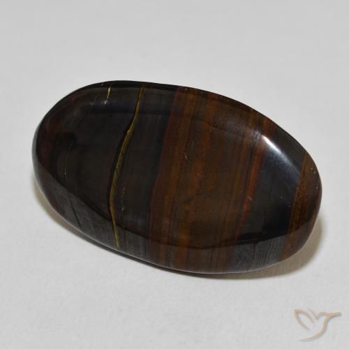 30.78 ct Multicolor Tiger's Eye Matrix Stone, Natural Tiger's Eye Matrix in Oval Cabochon Shape for Sale