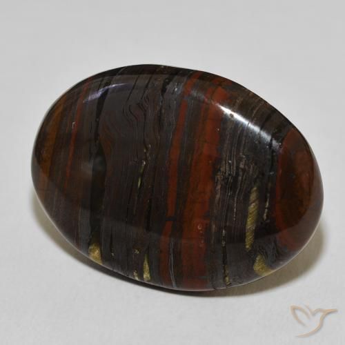 43.25 ct Multicolor Tiger's Eye Matrix Stone, Natural Tiger's Eye Matrix in Oval Cabochon Shape for Sale