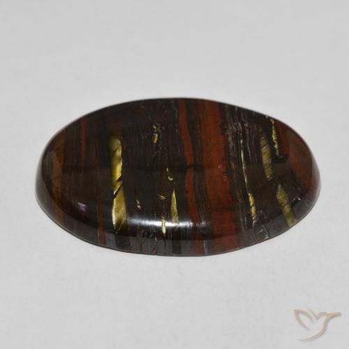 Tiger's Eye Matrix Gemstone in 30.8 x 23.1 mm Size for Sale, Tiger's Eye Matrix Stone in Multicolor Color