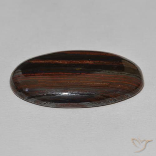 Tiger's Eye Matrix Gemstone in 32.8 x 19.1 mm Size for Sale, Tiger's Eye Matrix Stone in Multicolor Color