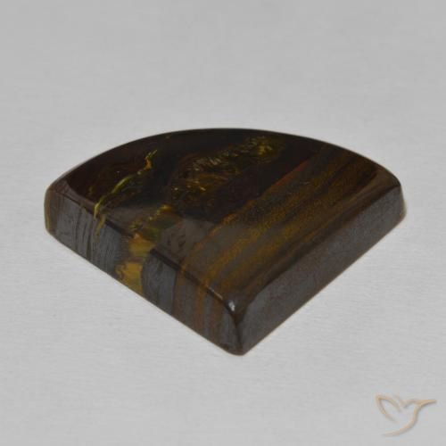 Tiger's Eye Matrix Gemstone in 30.7 x 25.1 mm Size for Sale, Tiger's Eye Matrix Stone in Multicolor Color