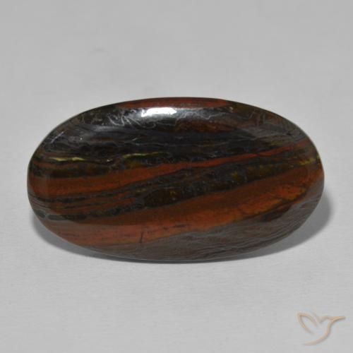 32.15ct Natural Multicolor Tiger's Eye Matrix, Oval, Opaque