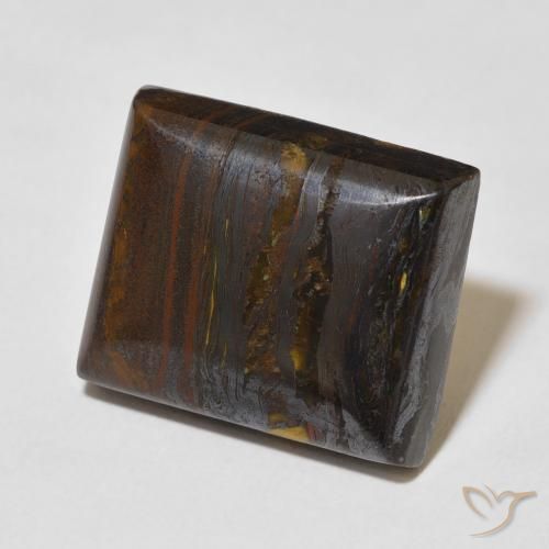 27.25 ct Multicolor Tiger's Eye Matrix Stone, Natural Tiger's Eye Matrix in Baguette Cabochon Shape for Sale