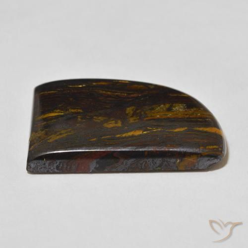 Tiger's Eye Matrix Gemstone in 33.9 x 21.9 mm Size for Sale, Tiger's Eye Matrix Stone in Multicolor Color
