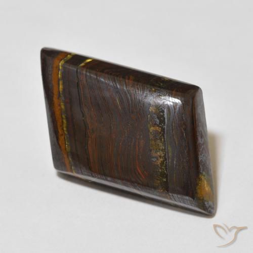 28.02 ct Multicolor Tiger's Eye Matrix Stone, Natural Tiger's Eye Matrix in Fancy Cabochon Shape for Sale