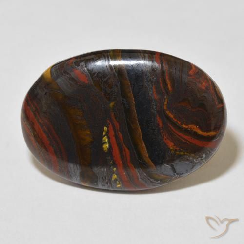 27.96ct Natural Multicolor Tiger's Eye Matrix, Oval, Opaque