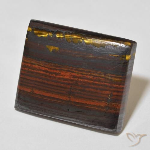 44.19 ct Multicolor Tiger's Eye Matrix Stone, Natural Tiger's Eye Matrix in Baguette Cabochon Shape for Sale