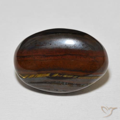 20.82ct Natural Multicolor Tiger's Eye Matrix, Oval, Opaque