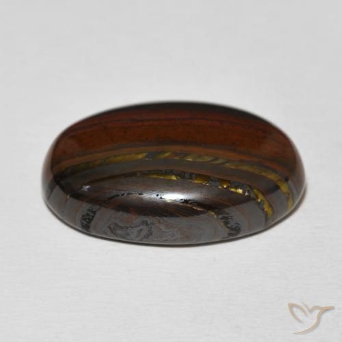 Tiger's Eye Matrix Gemstone in 21.6 x 14.8 mm Size for Sale, Tiger's Eye Matrix Stone in Multicolor Color