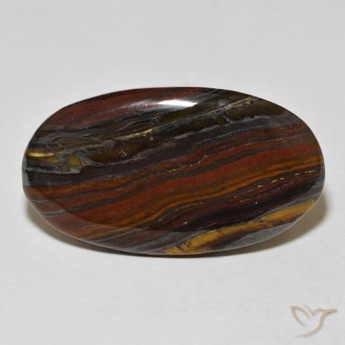 32.51 ct Oval Tiger's Eye Matrix, 34.9 x 19.7 mm From Mexico, Photo A
