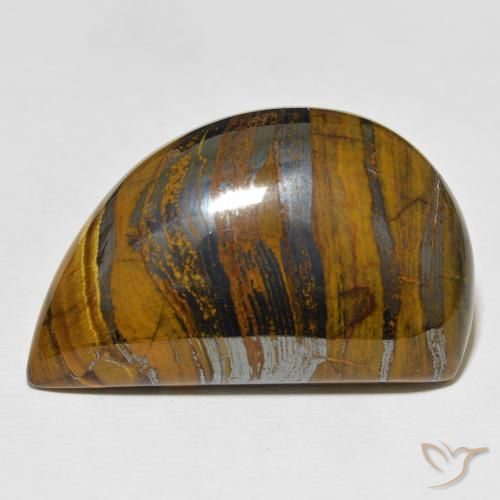 57.89 ct Fancy Tiger's Eye Matrix, 34.5 x 21.2 mm From Mexico, Photo A