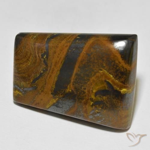 67.54 ct Multicolor Tiger's Eye Matrix Stone, Natural Tiger's Eye Matrix in Tapered Baguette Cabochon Shape for Sale