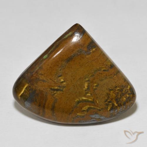 41.83 ct Pear Tiger's Eye Matrix, 34.8 x 28.5 mm From Mexico, Photo A