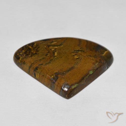 Tiger's Eye Matrix Gemstone in 34.8 x 28.5 mm Size for Sale, Tiger's Eye Matrix Stone in Multicolor Color