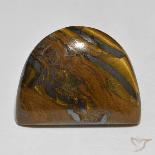 53.17ct Natural Multicolor Tiger's Eye Matrix, Fancy, Opaque